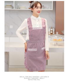 雙層防水廚房圍裙女做飯罩衣成人工作服防油韓版時尚可愛公主圍腰