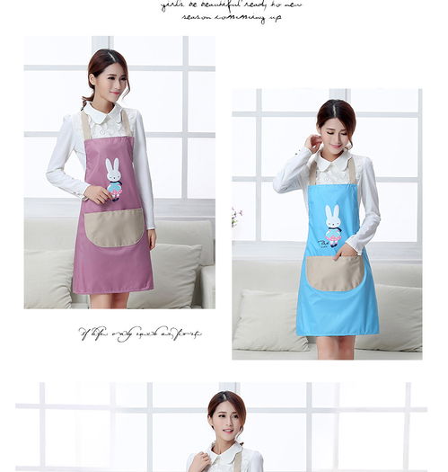 廚房圍裙韓版時尚防水防油女工作服可愛做飯圍裙定制logo印字圍腰