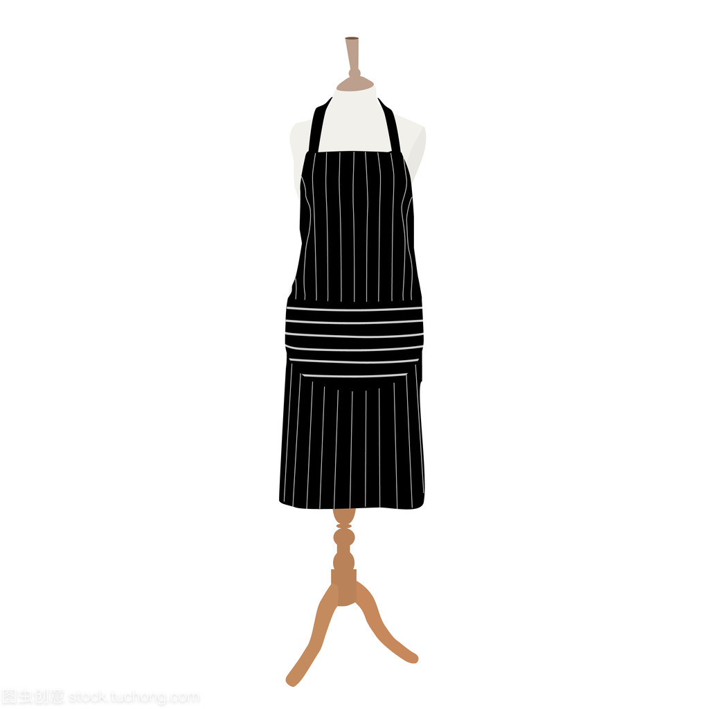 在人體模型上圍裙