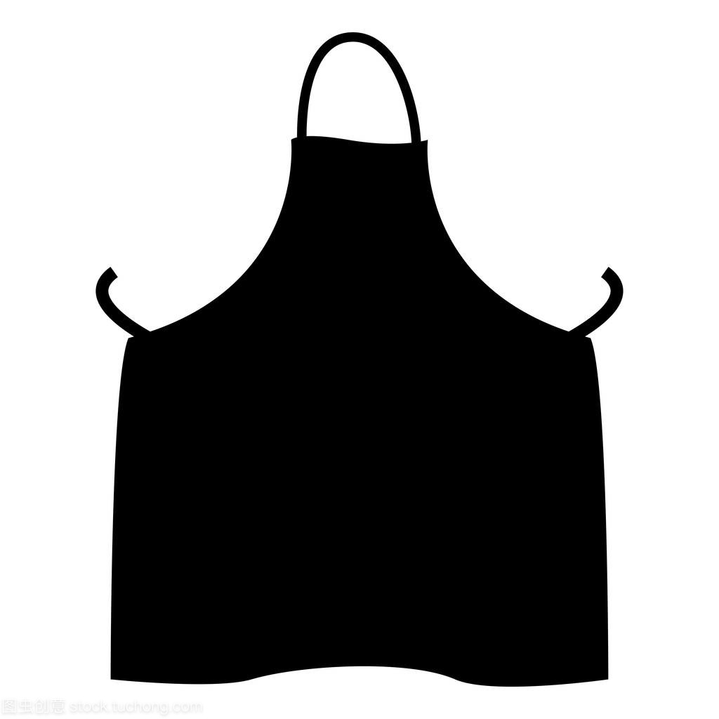 廚房圍裙黑顏色圖標
