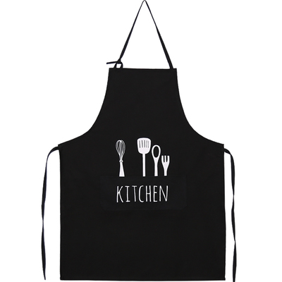 北歐風(fēng)全純棉布藝圍裙防油清潔圍裙廚房家居咖啡店面包店半身圍裙