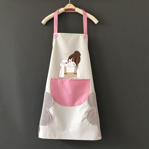 大人時尚防水防油家用可愛圍裙女廚房做飯餐廳工作服圍腰定制印字