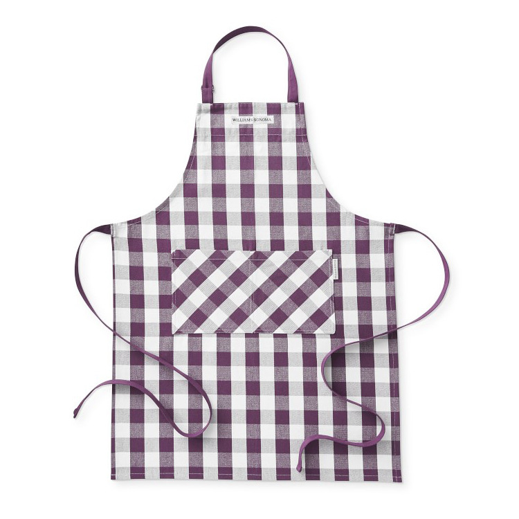 時尚精美廣告烘焙條紋格子圍裙廚房防水防污圍兜可印logo