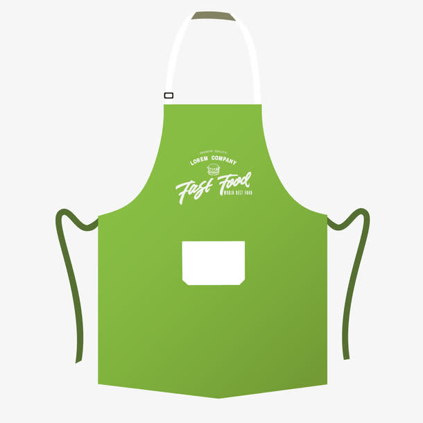 矢量綠色時尚下廚圍裙 融合功能與美學的廚房新寵